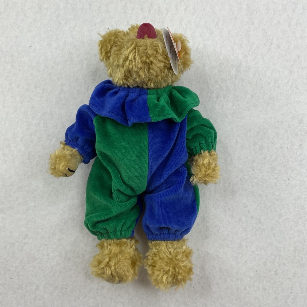 Ty Attic Treasures Piccadilly Bear 1993 Vintage Jointed Clown Plush 8 Inch - Picture 5 of 8